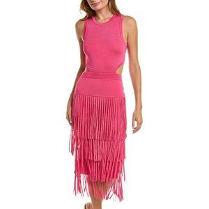 NWT-Toccin Racer Back Knit Fringe Dress